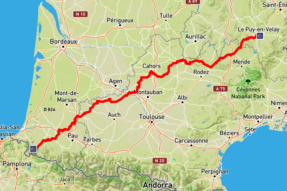 Carte Via Podiensis